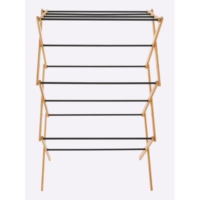 Badorganizer HEINE HOME, schwarz (natur, schwarz), B:73cm H:117cm T:31cm, Bambus, Bambus, Metall, Aufbewahrungsboxen Image