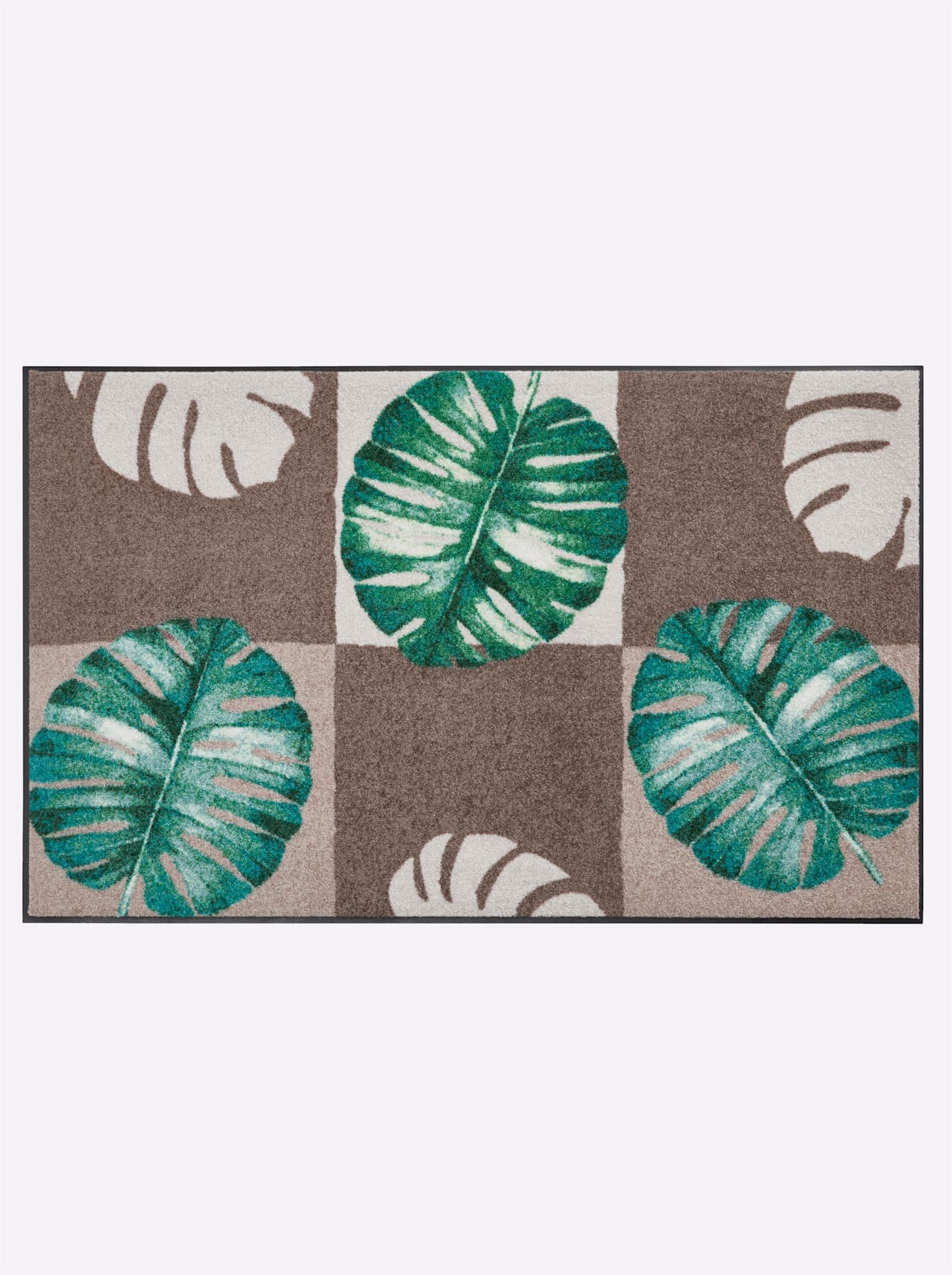Fußmatte HEINE HOME Gr. 7, bunt (taupe, grün), B:110cm H:7mm L:170cm, Kunstfaser, Polyamid, Teppiche Image