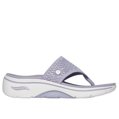 Skechers Women's Martha Stewart: GO WALK Arch Fit 2.0 - Illuminating Sandals | Size 10.0 | Lavender | Textile/Glass/Metal | Vegan
