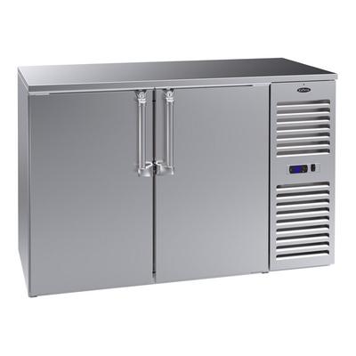 Krowne NS52R-SSS-LR 52" Stainless Steel Solid Narrow Door Back Bar Refrigerator with Stainless Steel Top and Right Side Compressor