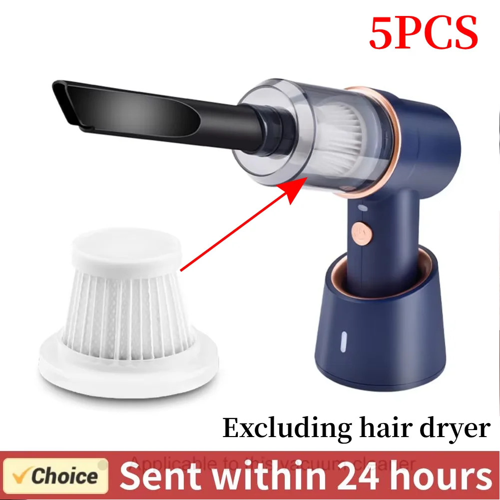 5 stücke auto staubsauger filter einfache installation und entfernung hepa auto vakuum filter tragbare hands taub sauger zubehör Image