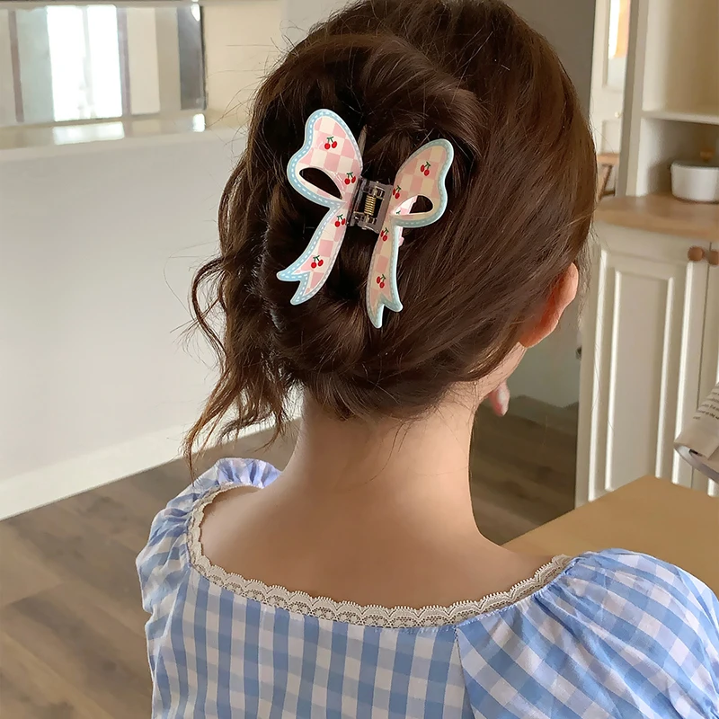 Mode Alien Schmetterling Blume Bogen Haar Klaue Einfache Vielseitige Haar Clip Für Frauen Mädchen Süße Hai Clip Haar Zubehör Geschenke Image