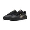Sneaker PUMA "Carina 3.0 Snake Chic Damen", Gr. 36, schwarz (schwarz gold), Obermaterial: Textil, Kuhleder, Synthetik; Futter: Textil; Innensohle: Textil; Laufsohle: Gummi, Schuhe