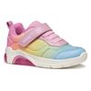 Sneaker GEOX "J FADINLIGHT GIRL Blinkschuh", Kinder, Gr. 32, bunt (rosa, multi), Textil, Synthetik, modisch, Schuhe, Regenbogen Schuh, Pride Sneaker, Bunter Klettschuh mit Gummzug