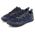 Sneaker JOHN DEVIN "Freizeitschuh", Herren, Gr. 42, blau (navy, gelb), Obermaterial: 90% Textilmaterial, 10% Lederimitat. Futter: 100% Textilmaterial. Decksohle: 100% Textilmaterial. Laufsohle: 100% Synthetik, meliert, kontrastfarbene Details,...