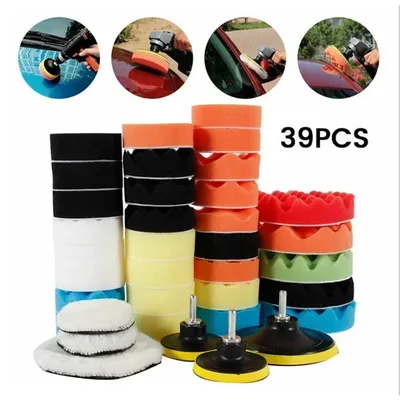 3-7inch Car Polishing Disc 11Pcs/Set Self-Adhesive Buffing Waxing Sponge Wool Wheel Polishing Pad