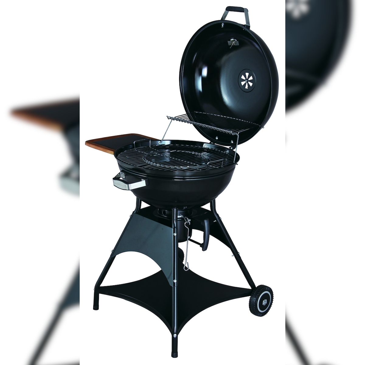 Tarrington House Holzkohlegrill Burnaby, Ø 53 cm, Ablagetisch, fahrbar, Stahl, schwarz Image