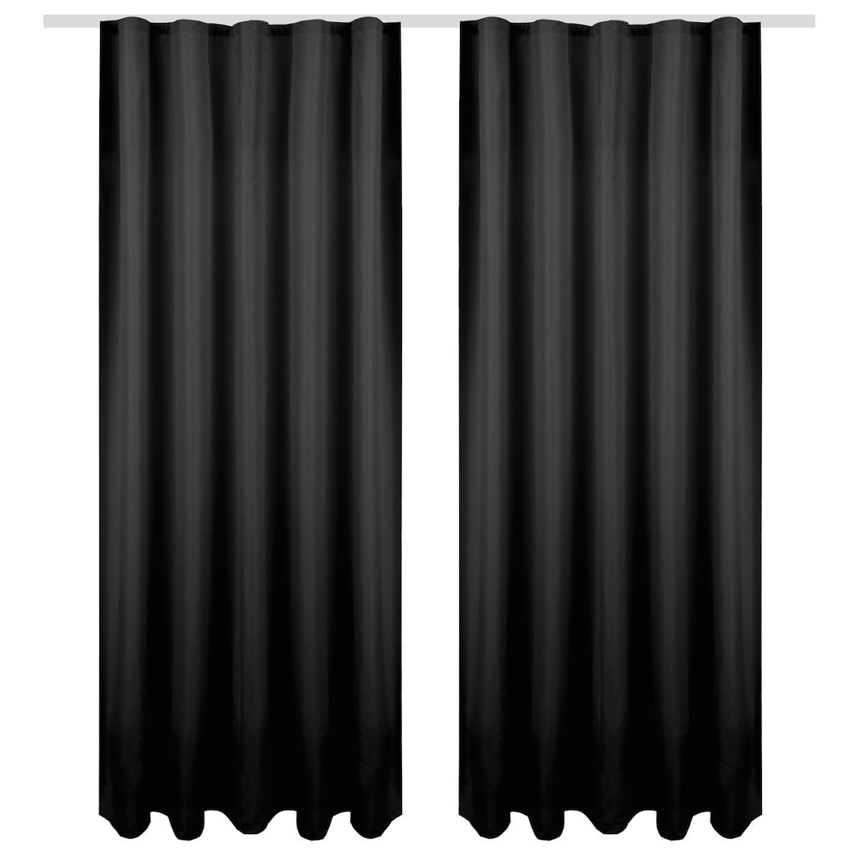 Bestgoodies Dekoschal Ellen Universalband Blickdicht 2er Pack - 140x145 cm Schwarz Image
