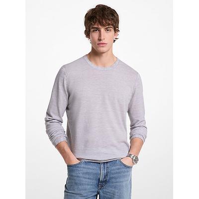 Michael Kors Linen and Cotton Sweater Silver L