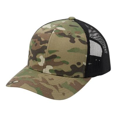 Sport-Tek STC39 Customizable MultiCam 6-Panel Trucker Cap with Mesh Back - Structured, Mid-Profile