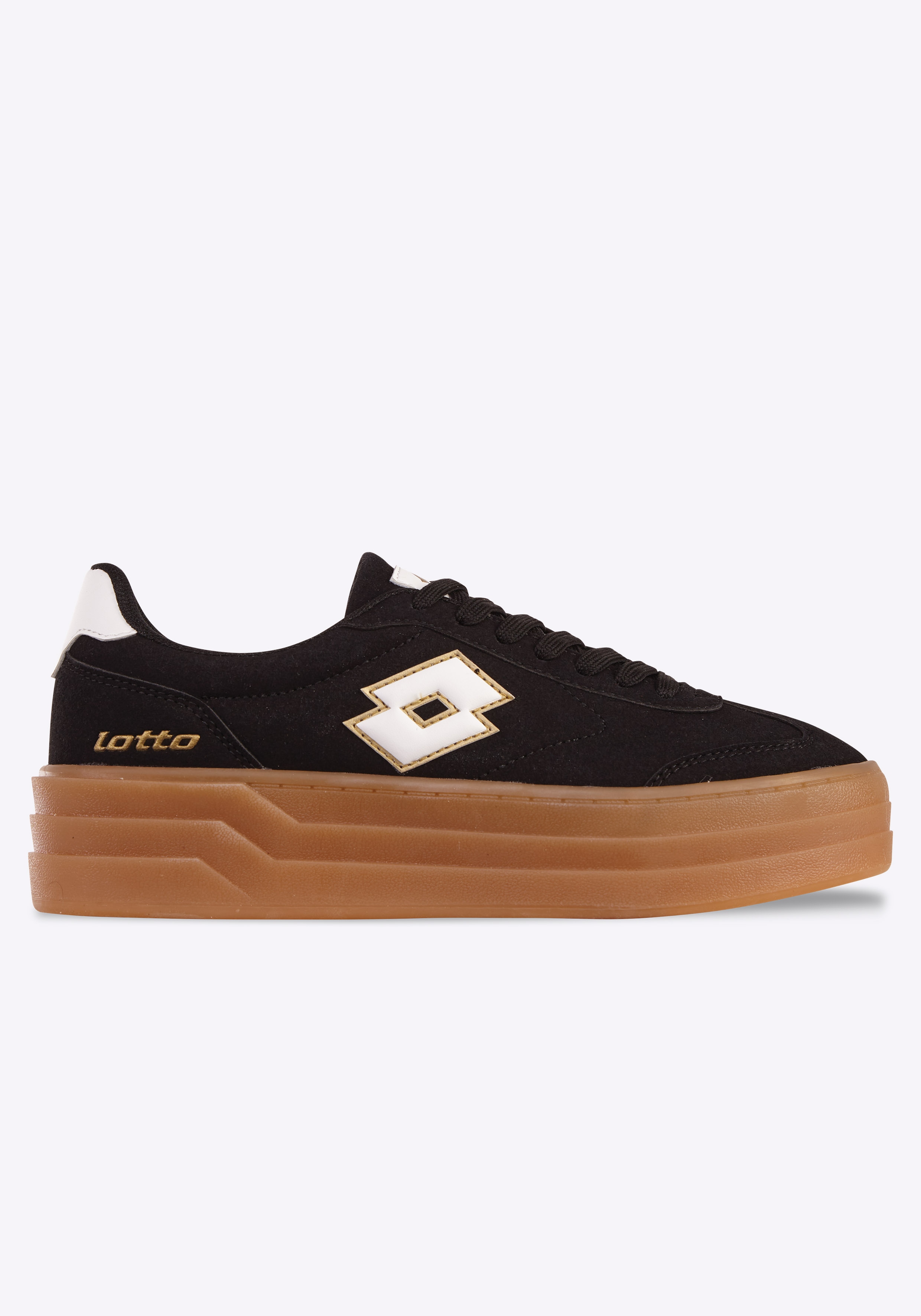 Plateausneaker LOTTO, Gr. 39, schwarz-weiß (schwarz, weiß), Synthetik, Schuhe, - mit gepolsterter Schaftkante Image