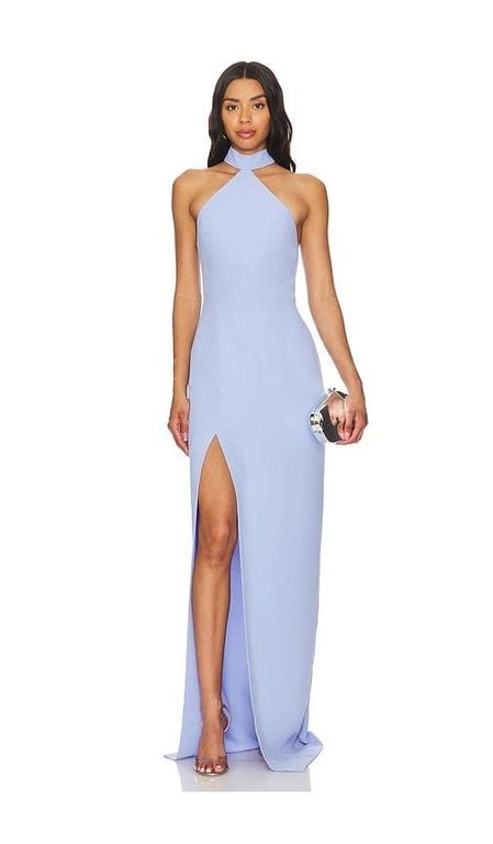 X Revolve Queen Gown - Blue - Amanda Uprichard Dresses