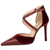 Sommers andalen Frauen 9 cm Absätze Hohl kreuz riemen Absätze Sandalen Bigtree Schuhe Frauen Pumps Stilettos Dame Schuhe Größe 43