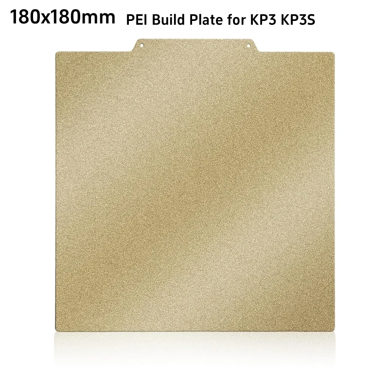 PEI-Bauplatte KP3 KP3S 180 x 180 mm, doppelseitig strukturiertes Stahlblech, Feder, abnehmbares, flexibles Druckbett, 3D-Drucker-Zubehör Image