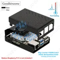 Custodia in alluminio con ventola Kit dissipatori di calore per Raspberry Pi 5, custodia in metallo Shell Box Cooling Cooler dissipatori di calore per Pi5 8GB/4GB