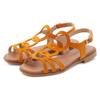 Sandale LASCANA "Sommerschuh", Damen, Gr. 41, orange, Obermaterial: 100% Rindsleder. Futter: 100% Textilmaterial. Decksohle: 100% Textilmaterial. Laufsohle: 100% Synthetik, unifarben, modisch, Schuhe, aus hochwertigem Leder, Sandalette, Sommerschuh