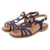 Sandale LASCANA "Sommerschuh", Damen, Gr. 39, blau, Obermaterial: 100% Rindsleder. Futter: 100% Textilmaterial. Decksohle: 100% Textilmaterial. Laufsohle: 100% Synthetik, unifarben, modisch, Schuhe, aus hochwertigem Leder, Sandalette, Sommerschuh