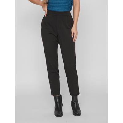 Anzughose VILA "VIVARONE HW SLIM PANT - NOOS", Damen, Gr. 44, N-Gr, schwarz, Web, Obermaterial: 66% Polyester, 28% Viskose, 6% Elasthan, unifarben, modisch, slim fit knöchelfrei, Hosen Image