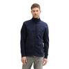 Sweatjacke TOM TAILOR, Herren, Gr. XXL, blau (sky captain blau), Sweatware, Obermaterial: 70% Baumwolle, 30% Polyester, unifarben, casual, regular fit taillenbedeckt, Langarm Rippbündchen, Sweatjacken, mit Logo Stickerei
