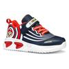 Sneaker GEOX "J ASSISTER BOY Blinkschuh", Kinder, Gr. 33, blau (navy, rot), Synthetik, Textil, sportlich, Schuhe, Sneaker, Klettschuh, Retro Sneaker mit Super Mario Motiv