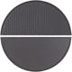 Set 2x Piastra in ghisa rigata, forma a mezza luna, 49,8 x 24,3 x 1,5 cm, griglia in ghisa per