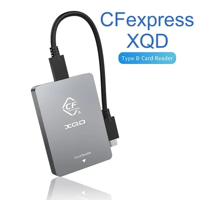 CFexpress Type B XQD 2 in 1 Card Reader USB3.2 Gen2 10Gbps Type-C Memory Card Adapter for Sony Canon