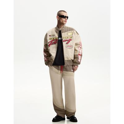 Bershka Nascar Baggy Jogger Trousers Men L Brown