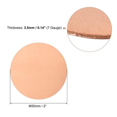 Pure Copper Sheet, 8pcs 20 Gauge T2 Copper Metal Round Plate