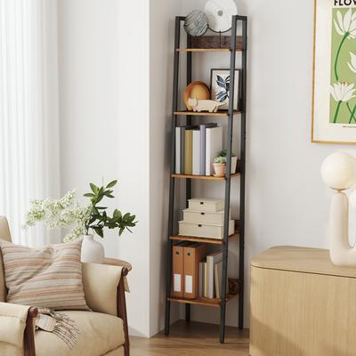 TEMU Bookshelf, Ladder Shelf , Narrow, Open Standing Shelf For Study, Living Room, Bedroom, Image