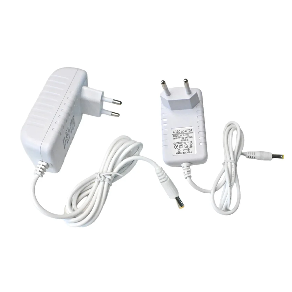 12V 2A 3A EU-Stecker Netzteil 220V AC auf 12 Volt LED-Streifenlicht 24W 36W Treiberbeleuchtung Weißer Transformator für CCTV-Kamera Image