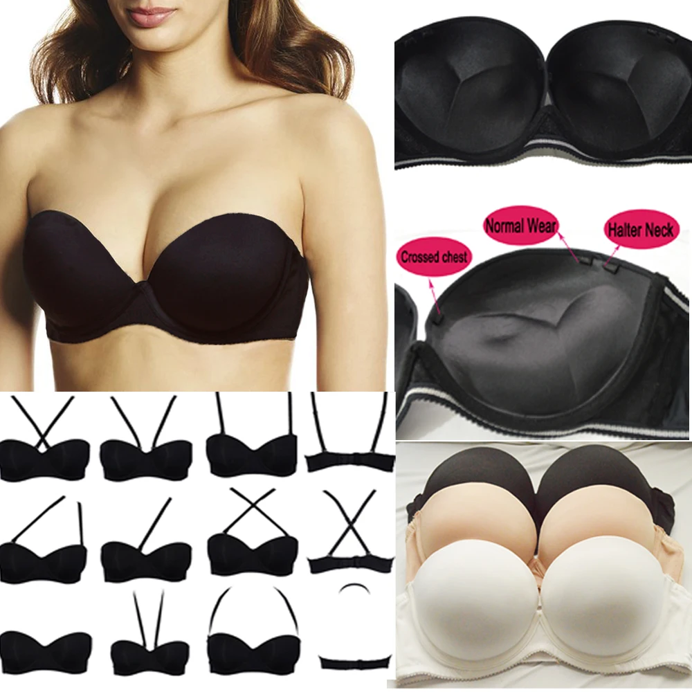 Sexy Hochzeit Multiway Unterwäsche Hinzufügen 2 Tasse Abendessen Padded Push Up Bh Liebsten Bras Unterwäsche Größe 32 34 36 38 40 EINE B C D