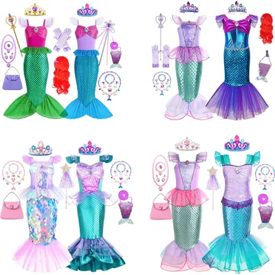 Meerjungfrau-Kostüm, Mädchen, Geburtstag, Party, Prinzessin, Sommerkleid, Kinder, Charm-Kleider, 3, Image