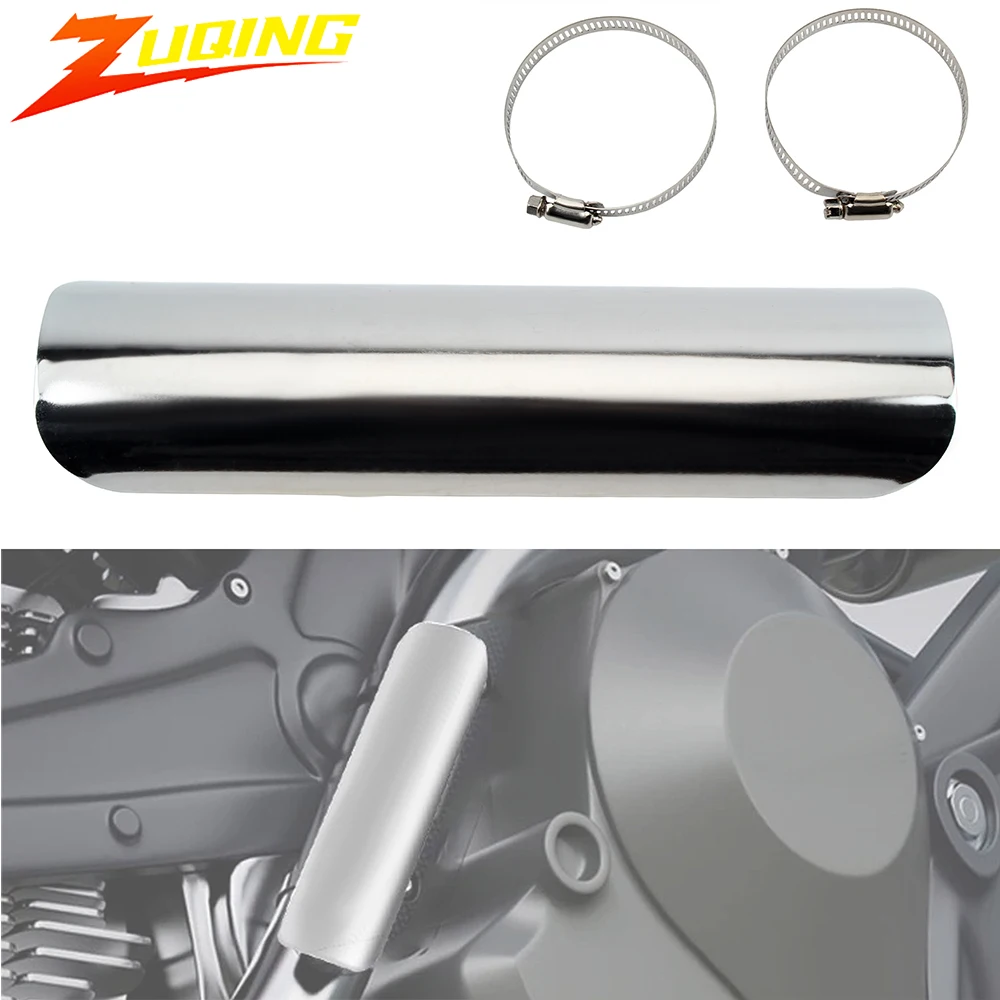 Motorrad Auspuff Rohr Schutz Schild Schutz Abdeckung für Harley Honda Yamaha Retro Cruise Moto Universal Zubehör Image