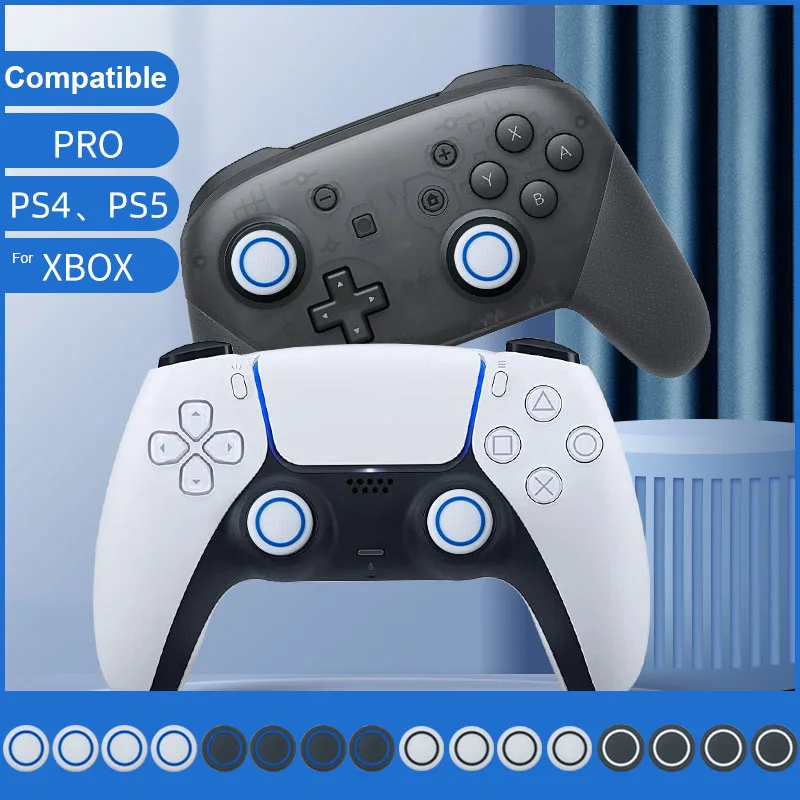 4 stücke Weiche Silikon Thumb-Stick Griffe Kappe Für PS4 PS5 PRO für Xbox Serie S X Joystick-Taste Abdeckung schutz Gaming Zubehör Image
