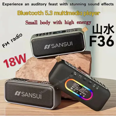 New Sansui F36 Retro Radio Wireless Bluetooth Speaker Insert card Mini Plug in Walkman Music Player