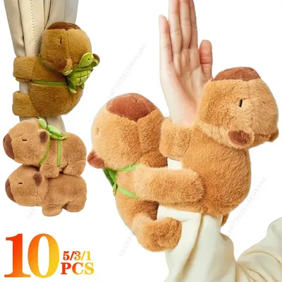 1-10PCS Rytanda Capybara Clap Circle Toys Capybara Plush Hand Ring Fun Pop Circles Kids Gift Slap
