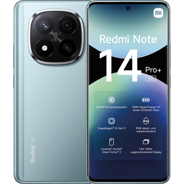 Xiaomi Redmi Note 14 Pro+ 5G 8GB RAM 256GB Dual Blau EU Image