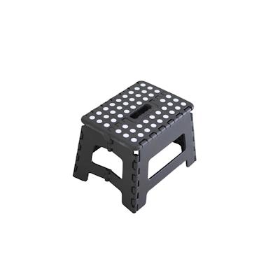 Hoffmann Klapphocker, Klapptritt, Tritthocker Schwarz Faltbar H 22cm bis 150KG Image