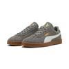 Sneaker PUMA "CLUB II", Gr. 47, grau (cast iron, puma weiß), Leder, unifarben, sportlich, Schuhe