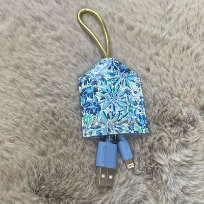 Lilly Pulitzer Cell Phones & Accessories | Lily Pulitzer Keychain Charger | Color: Blue/White | Size: Os