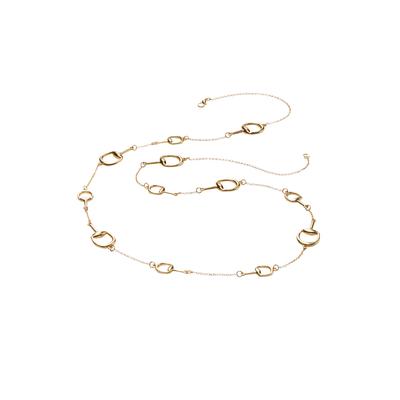 Women's Long Horsebit Necklace by Accessories For All in Gold