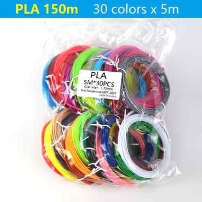 TEMU 10/ Colors Pla Filament For 3d Printing Pen, High-temperature Plastic Material, Vibrant And Non-repetitive Colors, Ideal For 3d Modeling And Creative Drawing Image