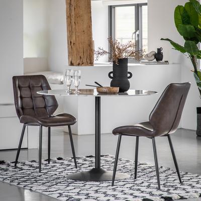 Cayuga Glass Marble Effect Dining Table (Seats 4)