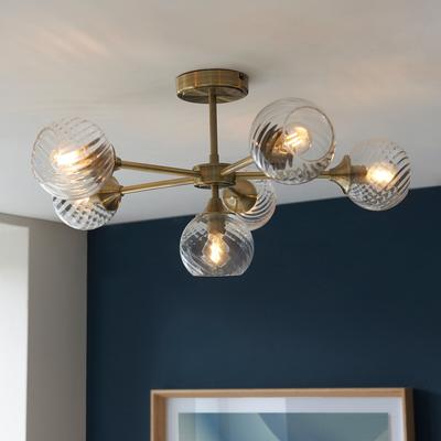 Allton Twisted Glass Ceiling Light