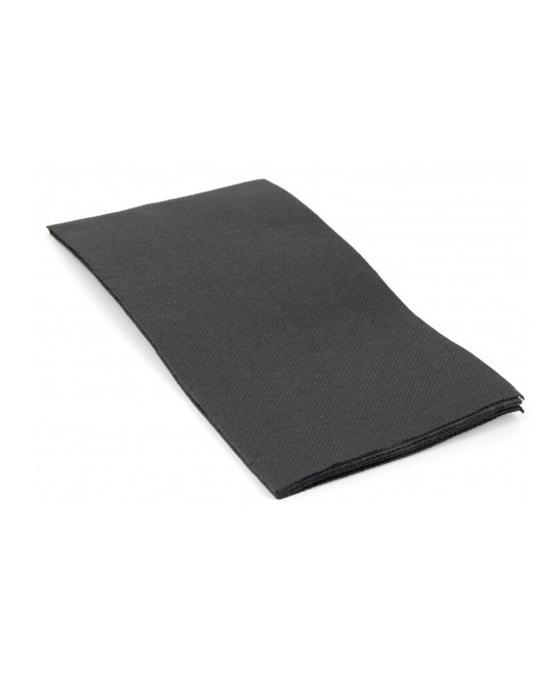 Schachtel mit 1200 Papierservietten Tip Point 40x40 gefaltet 1/8 Farbe Schwarz Image