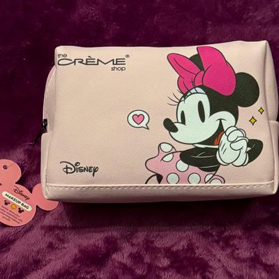 Disney Bags | Disneys Minnie Mouse Pink Makeup Cosmetic Bag! Featuring Mickey Mouse! Nwt! | Color: Pink/Red | Size: Os