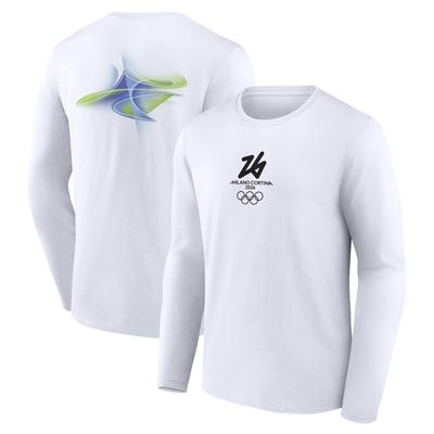 Milano Cortina 2026 Olympics Marvel Graphic Langarm-T-Shirt – Weiß Image