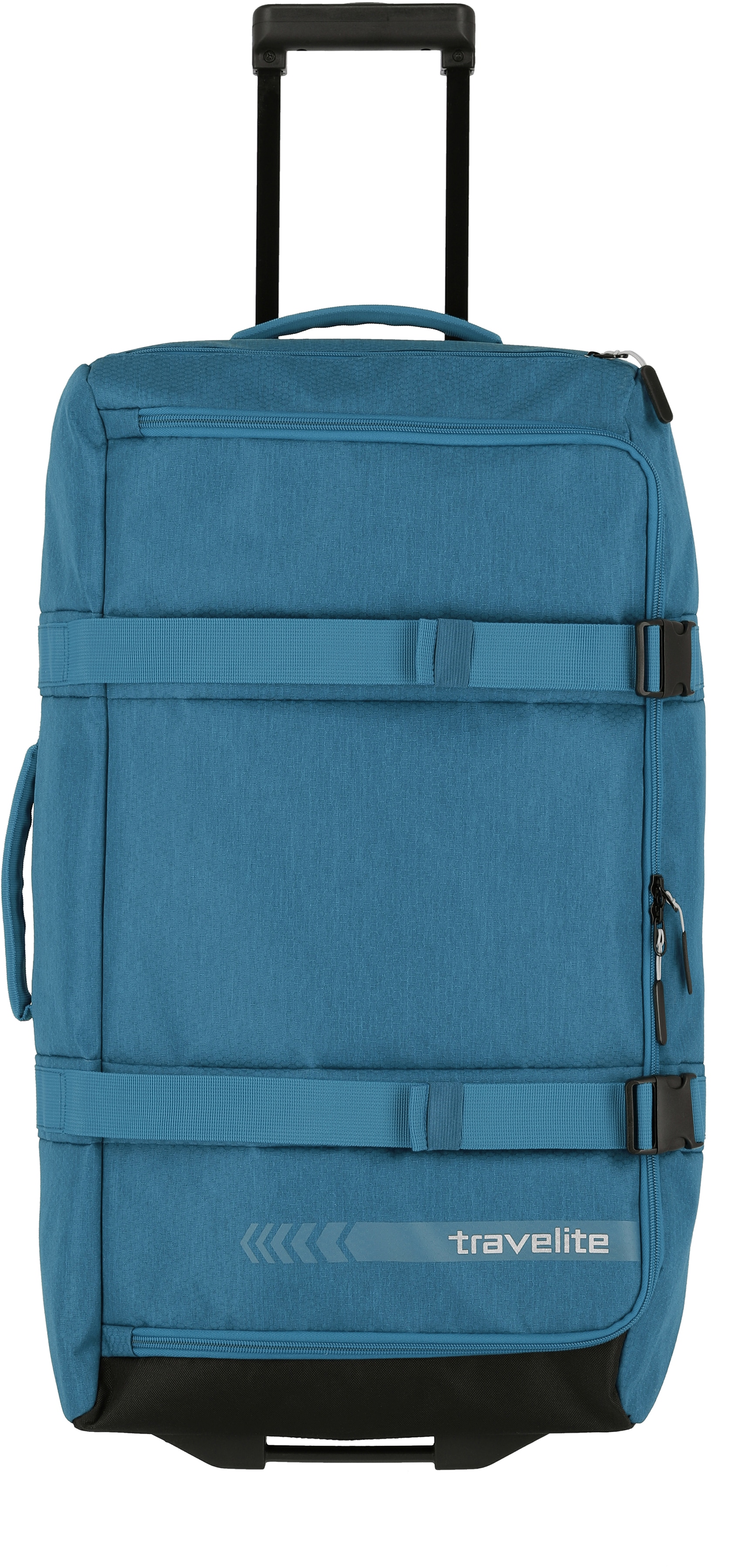 Weichgepäck-Trolley TRAVELITE "KICK OFF, verschiedene Größen und Farben", Gr. B/H/T: 68 x 37 x 26 65, blau (petrol), Polyester, unifarben, Koffer, Reisetasche Reisegepäck Reisekoffer Trolley Freizeittasche Image