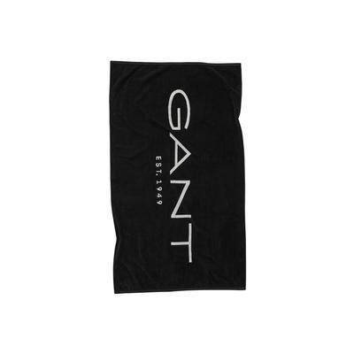 Strandtuch GANT "Strandtuch BEACH TOWEL GANT EST.1949 1er Pack" Gr. M, schwarz, B:100cm L:180cm, Frottier, Obermaterial: