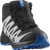 Wanderschuh SALOMON "XA PRO V8 MID WP J", Gr. 34, schwarz, monument, french blau, Synthetik, Textil, sportlich, Schuhe, wasserdicht